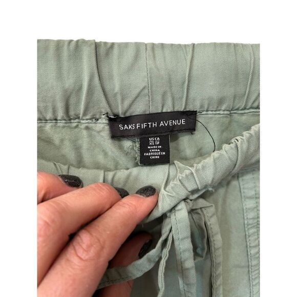 Saks Fifth Avenue 100% Lyocell Light Green Drawstring Jogger Pants Size XS - Picture 3 of 12
